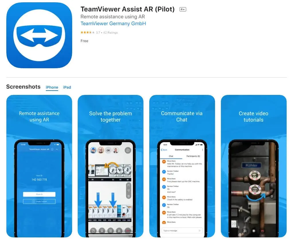 Augmented-Reality-Anwendung im technischen Service